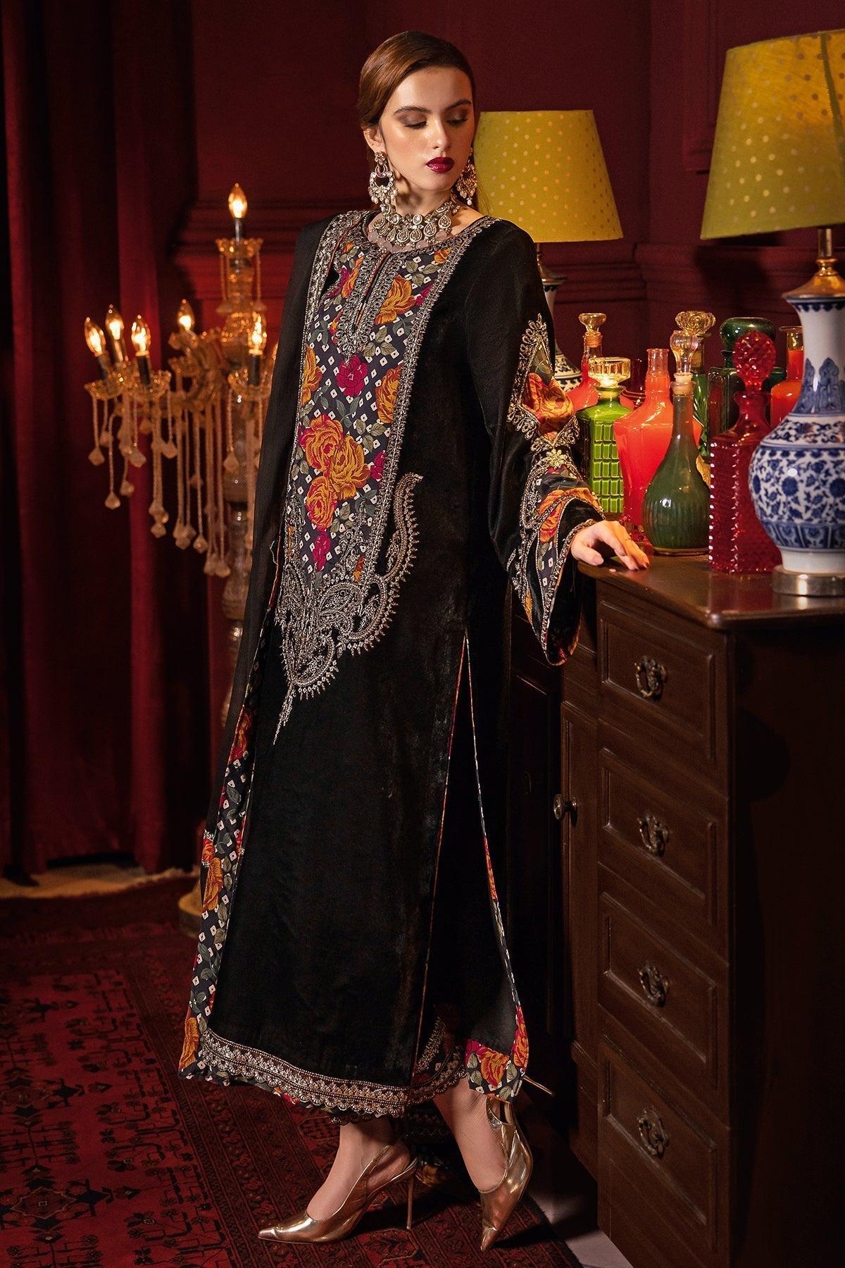 Charizma | Signora Velvet | Velvet CVT4-04 - by - Libasekhas UK - Registered Vendor of : Charizma - 100% Original Designer Dresss