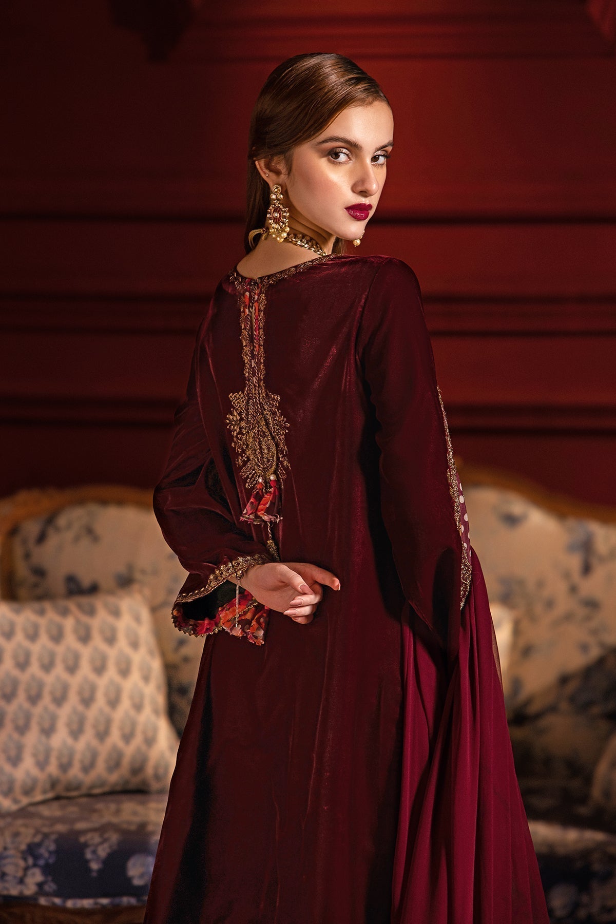 Charizma | Signora Velvet | Velvet CVT4-06 - by - Libasekhas UK - Registered Vendor of : Charizma - 100% Original Designer Dresss
