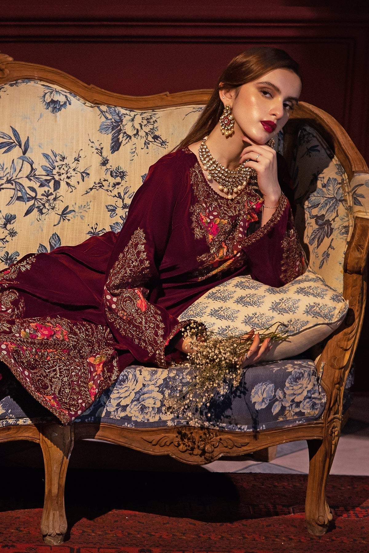 Charizma | Signora Velvet | Velvet CVT4-06 - by - Libasekhas UK - Registered Vendor of : Charizma - 100% Original Designer Dresss