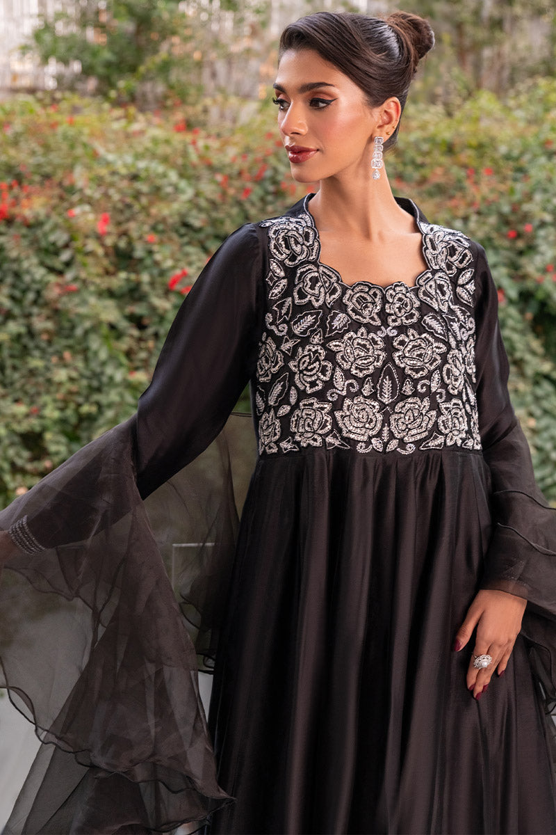 Chic Ophicial | Celenia Pret | Elegant Black Kalidar - by - Libasekhas UK - Registered Vendor of : Chic Ophicial - 100% Original Designer Dresss