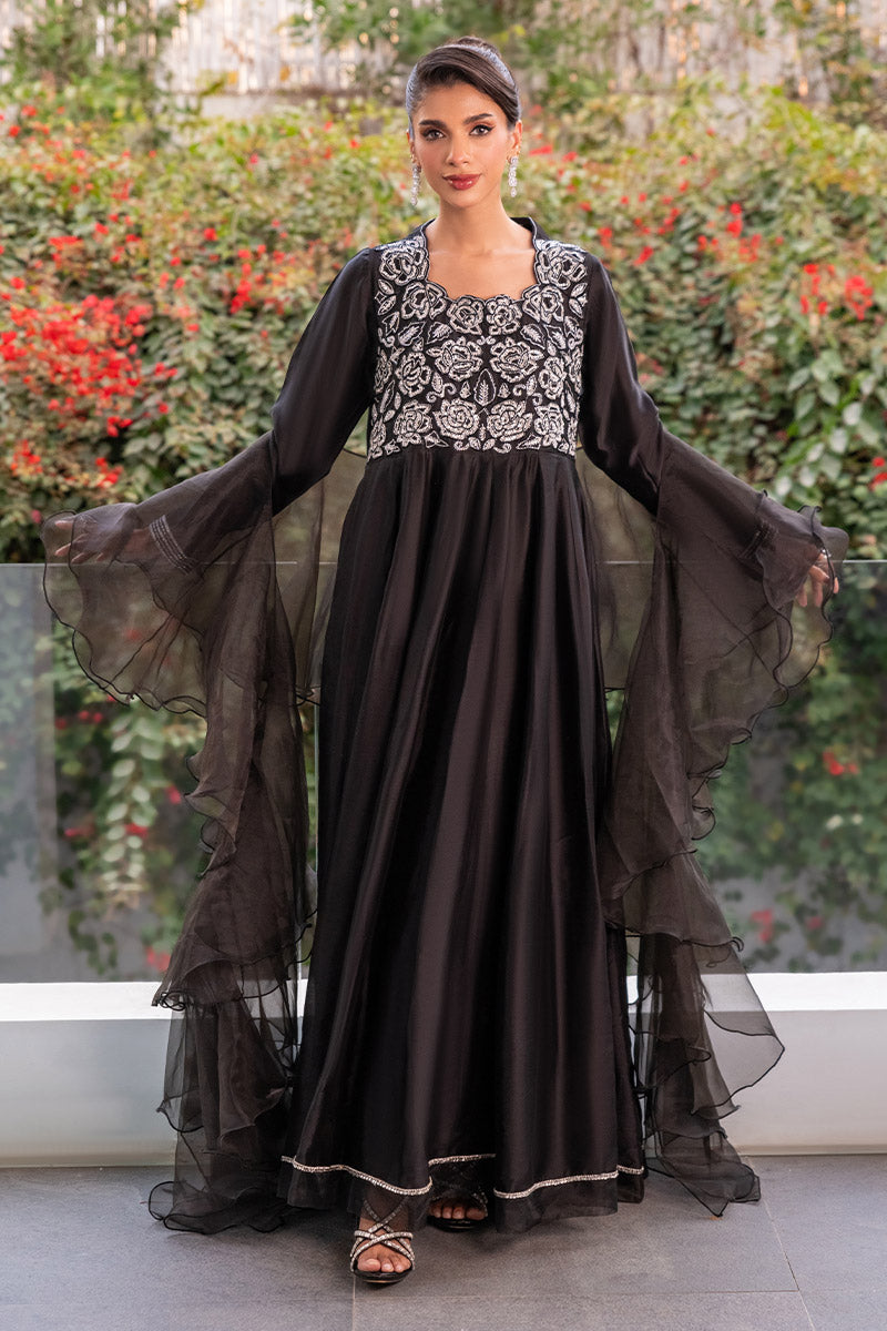 Chic Ophicial | Celenia Pret | Elegant Black Kalidar - by - Libasekhas UK - Registered Vendor of : Chic Ophicial - 100% Original Designer Dresss