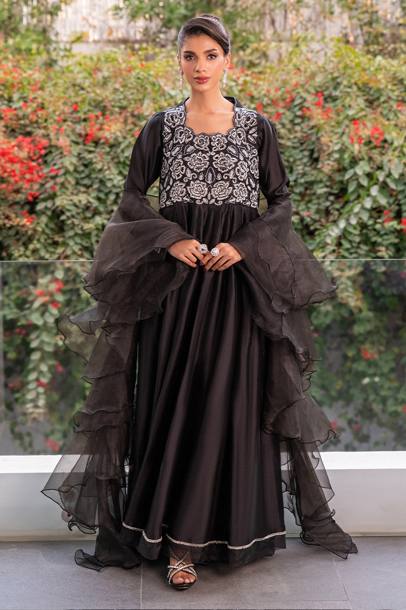 Chic Ophicial | Celenia Pret | Elegant Black Kalidar - by - Libasekhas UK - Registered Vendor of : Chic Ophicial - 100% Original Designer Dresss