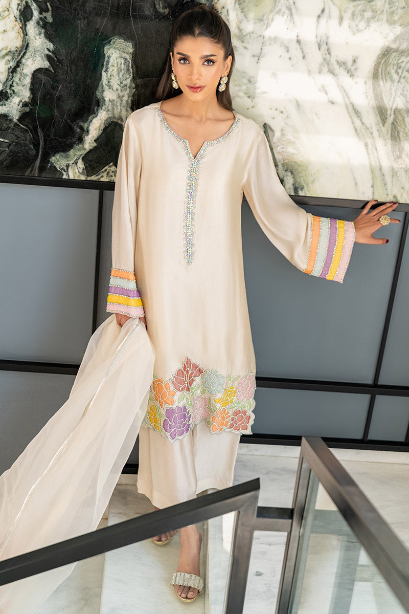 Chic Ophicial | Celenia Pret | Ivory Rose - by - Libasekhas UK - Registered Vendor of : Chic Ophicial - 100% Original Designer Dresss