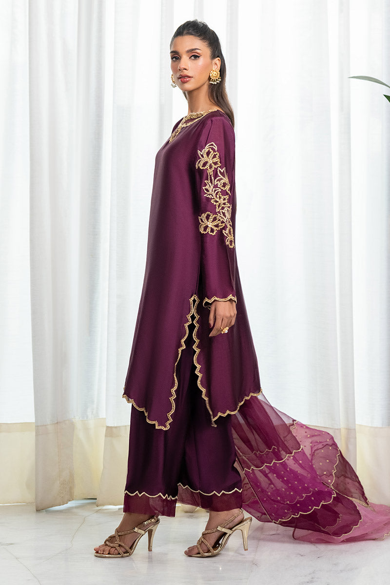 Chic Ophicial | Celenia Pret | Java Plum - by - Libasekhas UK - Registered Vendor of : Chic Ophicial - 100% Original Designer Dresss