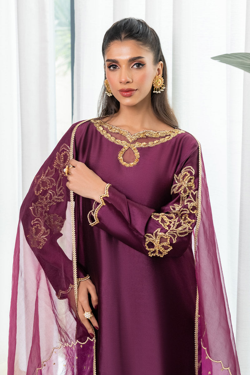 Chic Ophicial | Celenia Pret | Java Plum - by - Libasekhas UK - Registered Vendor of : Chic Ophicial - 100% Original Designer Dresss