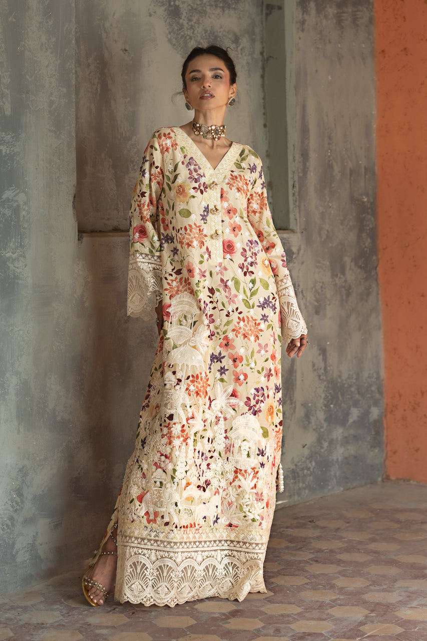 Zainab Chottani | Summer Edition 26 | Citron Kaftan - by Libasekhas UK - Registered Vendor of : Zainab Chottani - 100% Original Designer Dress