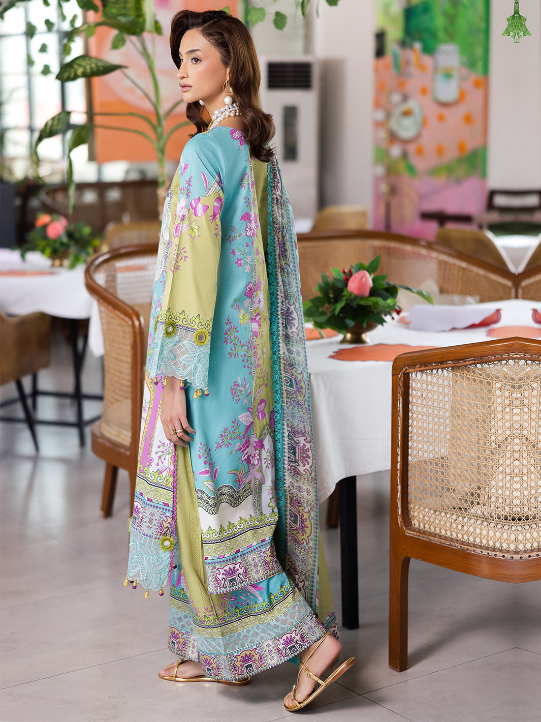 Mahnur | After Hours Luxury Lawn 25 | Citrus Glow - by - Libasekhas UK - Registered Vendor of : Mahnur - 100% Original Designer Dresss