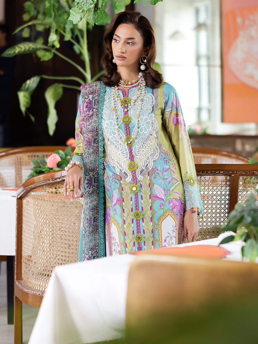 Mahnur | After Hours Luxury Lawn 25 | Citrus Glow - by - Libasekhas UK - Registered Vendor of : Mahnur - 100% Original Designer Dresss