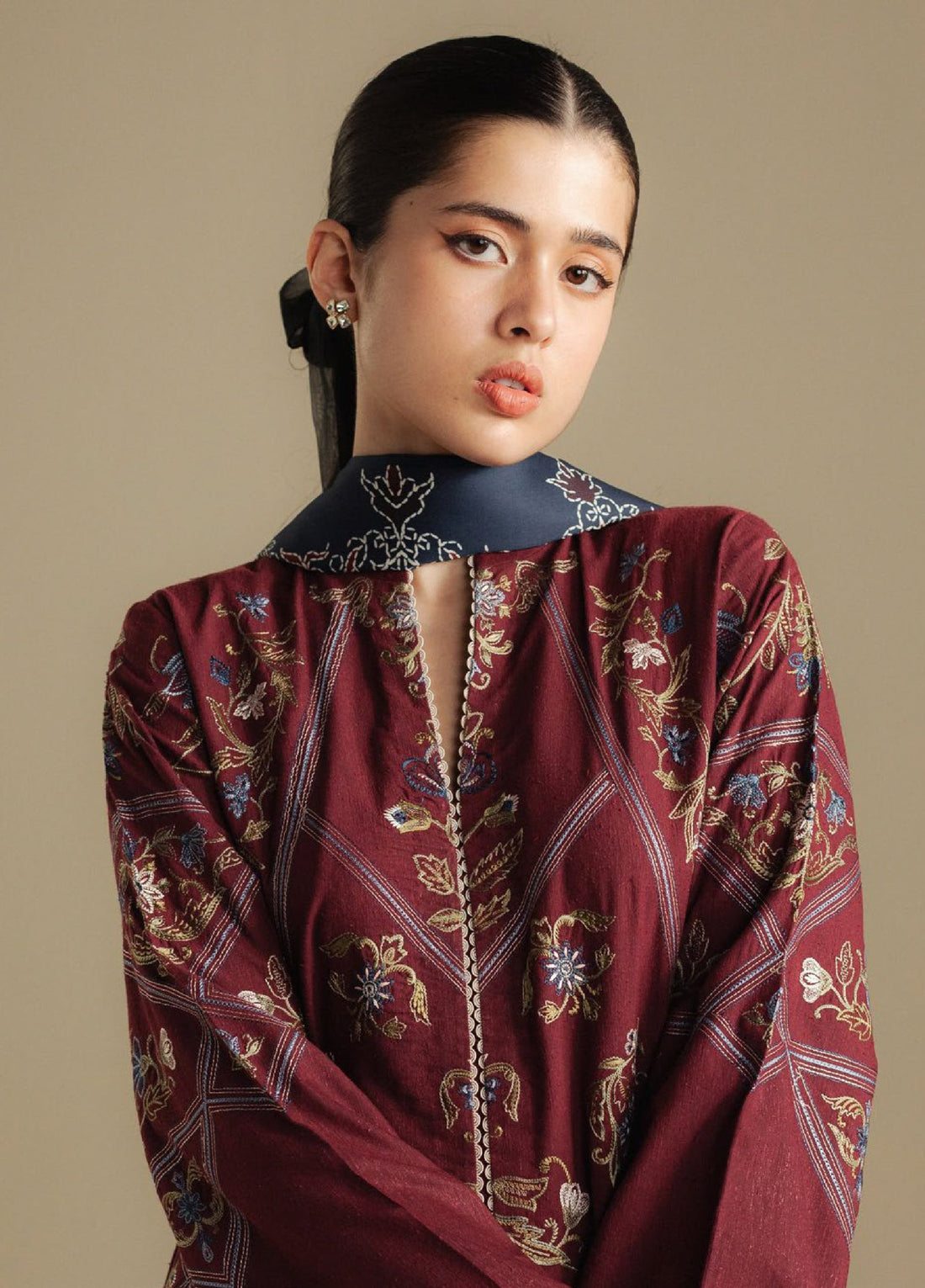 Zara Shahjahan | Coco Winter 25 | Coral-4B - by Libasekhas UK - Registered Vendor of : Zara Shahjahan - 100% Original Designer Dress