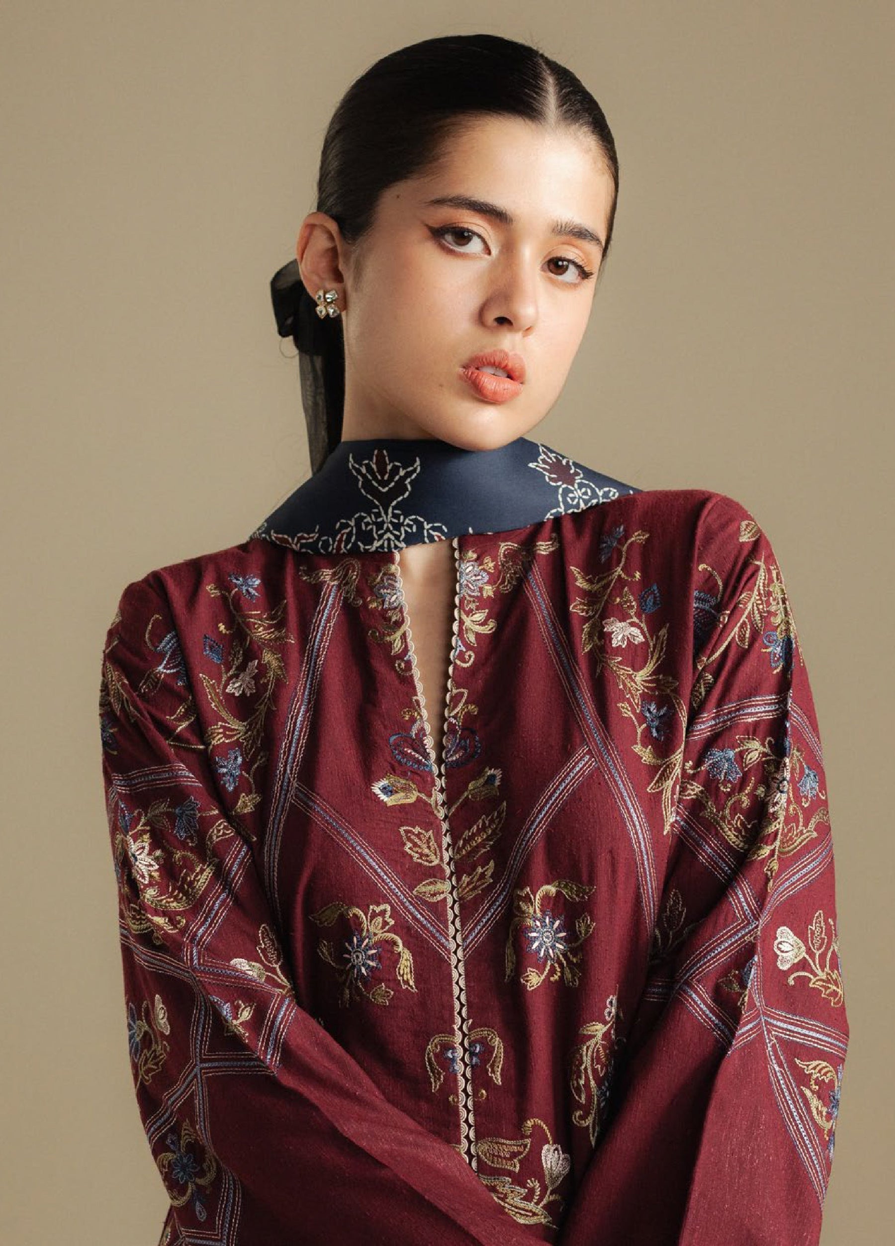 Zara Shahjahan | Coco Winter 25 | Coral-4B - by Libasekhas UK - Registered Vendor of : Zara Shahjahan - 100% Original Designer Dress