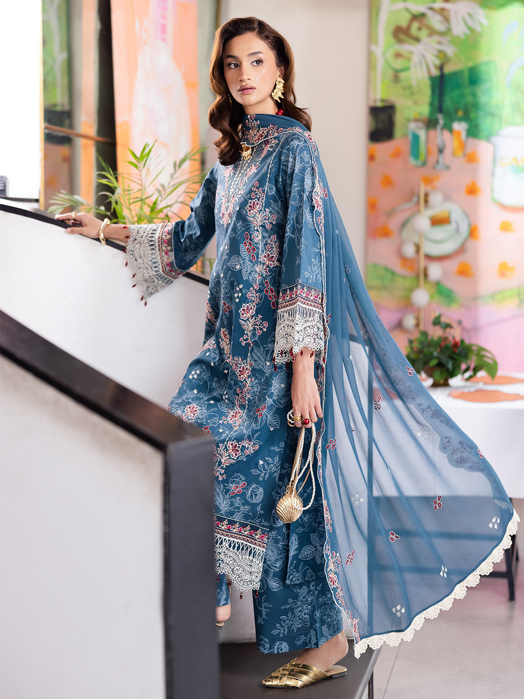 Mahnur | After Hours Luxury Lawn 25 | Confetti Hour - by - Libasekhas UK - Registered Vendor of : Mahnur - 100% Original Designer Dresss