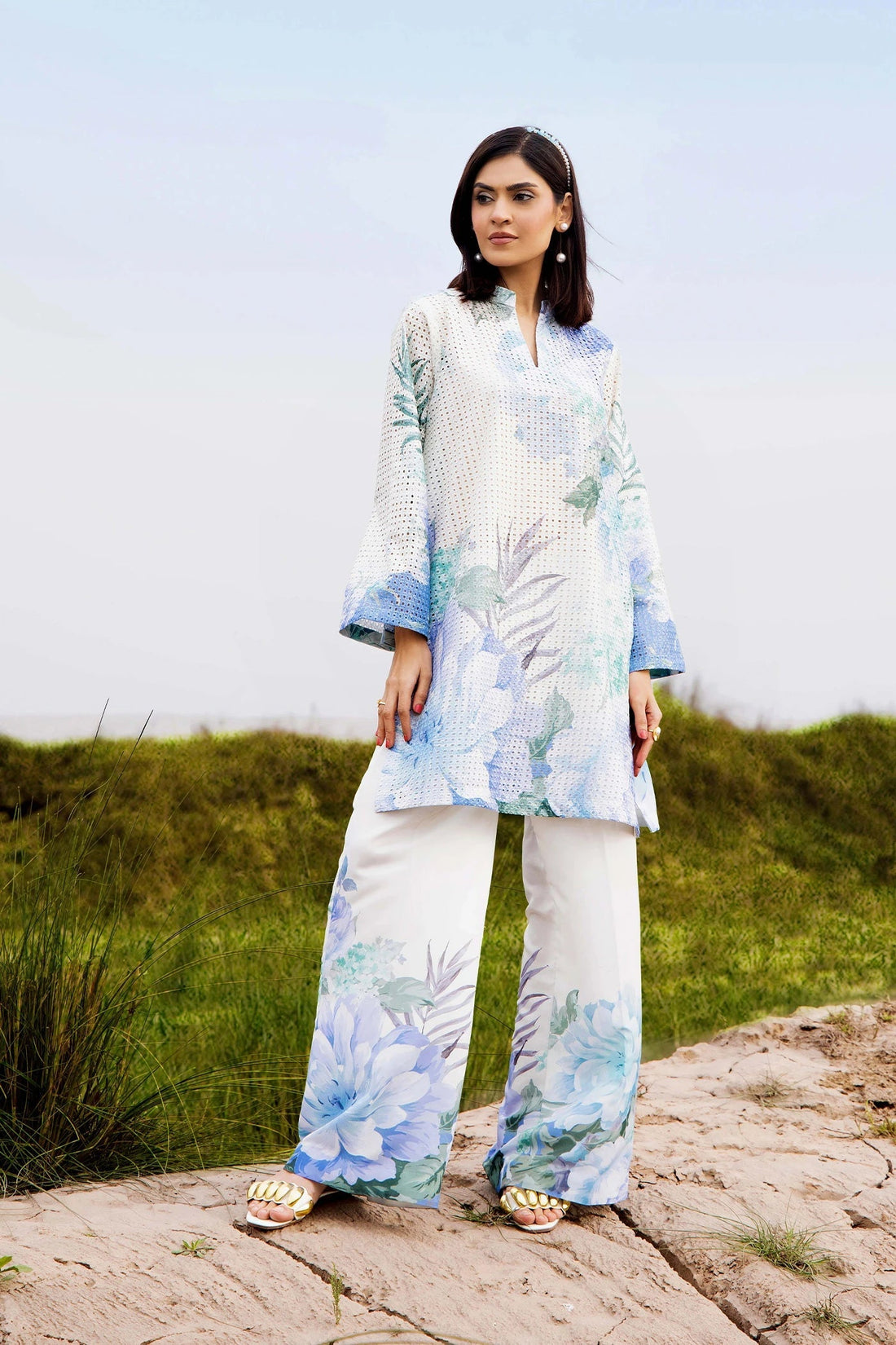 Adans Libas | Embrodiered Co Ord Sets | Camelia 4092 - by Libasekhas UK - Registered Vendor of : Adans Libas - 100% Original Designer Dress