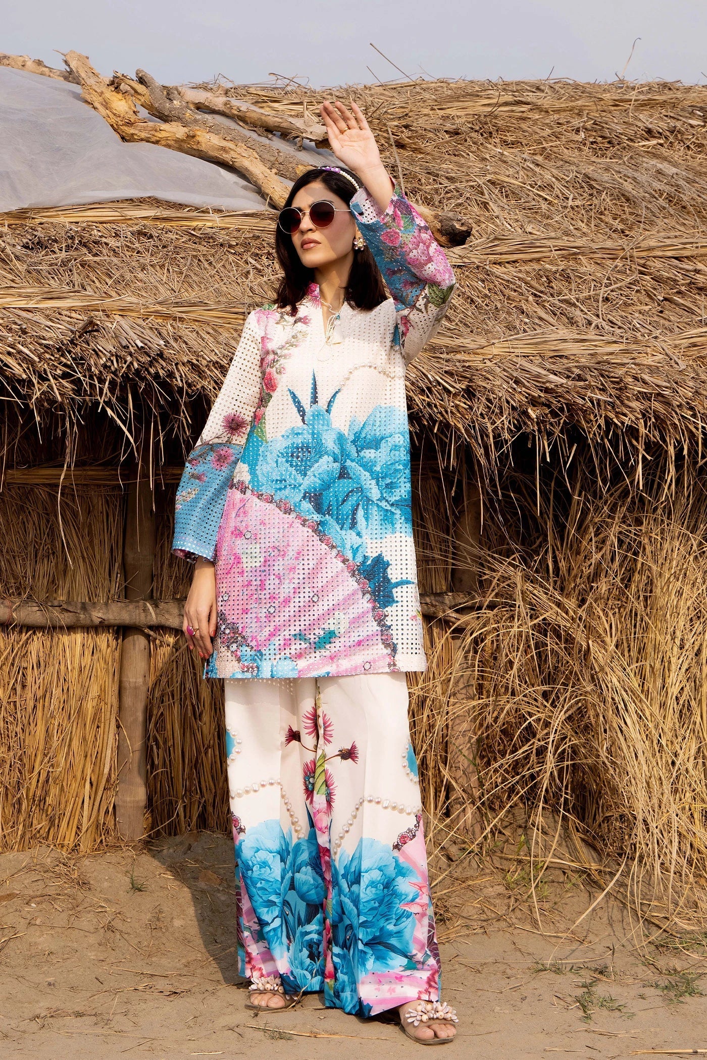 Adans Libas | Embrodiered Co Ord Sets | Camelia 4094 - by Libasekhas UK - Registered Vendor of : Adans Libas - 100% Original Designer Dress