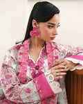 Roheenaz | Eclat Garden Printed Lawn | Coral Hibiscus - by Libasekhas UK - Registered Vendor of : Roheenaz - 100% Original Designer Dress