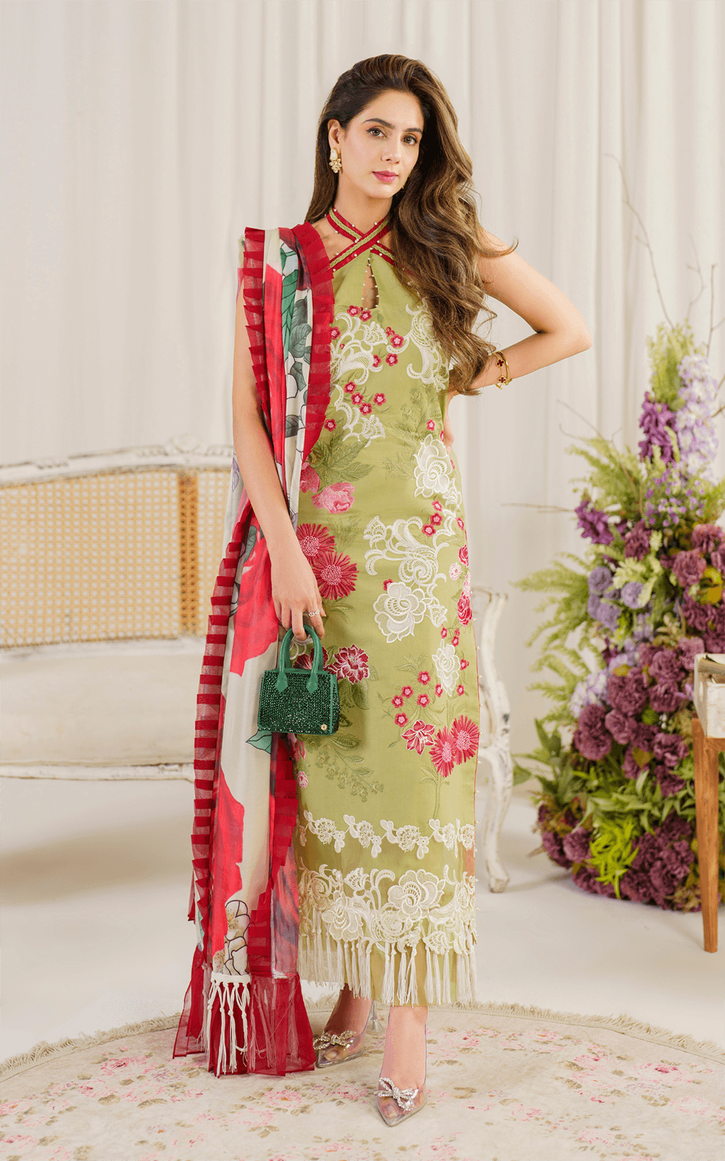 Asifa and Nabeel | Pretty in Pink Limited Edition | Cosmos (PP-7) - by - Libasekhas UK - Registered Vendor of : Asifa and Nabeel - 100% Original Designer Dresss