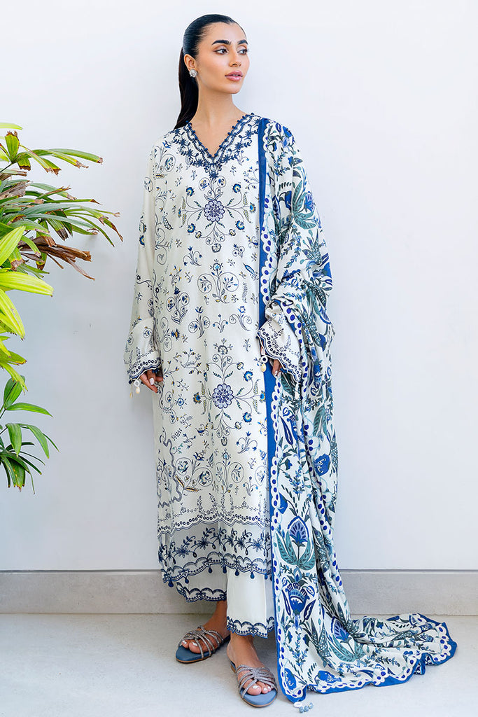 Cross Stitch | Cotton Satin 25 | IVORY ORCHID - by Libasekhas UK - Registered Vendor of : Cross Stitch - 100% Original Designer Dress