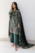 Cross Stitch | Cotton Satin 25 | GREEN ORNATE - by Libasekhas UK - Registered Vendor of : Cross Stitch - 100% Original Designer Dress