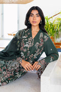 Cross Stitch | Cotton Satin 25 | GREEN ORNATE - by Libasekhas UK - Registered Vendor of : Cross Stitch - 100% Original Designer Dress