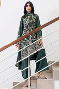 Cross Stitch | Cotton Satin 25 | GREEN ORNATE - by Libasekhas UK - Registered Vendor of : Cross Stitch - 100% Original Designer Dress