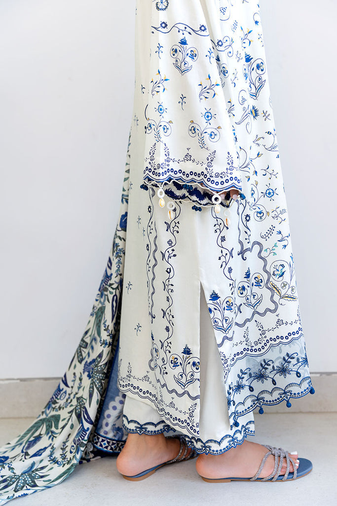 Cross Stitch | Cotton Satin 25 | IVORY ORCHID - by Libasekhas UK - Registered Vendor of : Cross Stitch - 100% Original Designer Dress