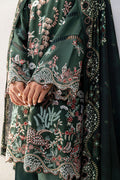 Cross Stitch | Cotton Satin 25 | GREEN ORNATE - by Libasekhas UK - Registered Vendor of : Cross Stitch - 100% Original Designer Dress