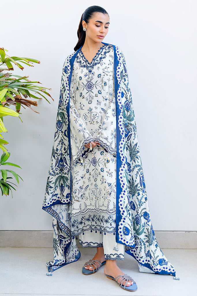 Cross Stitch | Cotton Satin 25 | IVORY ORCHID - by Libasekhas UK - Registered Vendor of : Cross Stitch - 100% Original Designer Dress