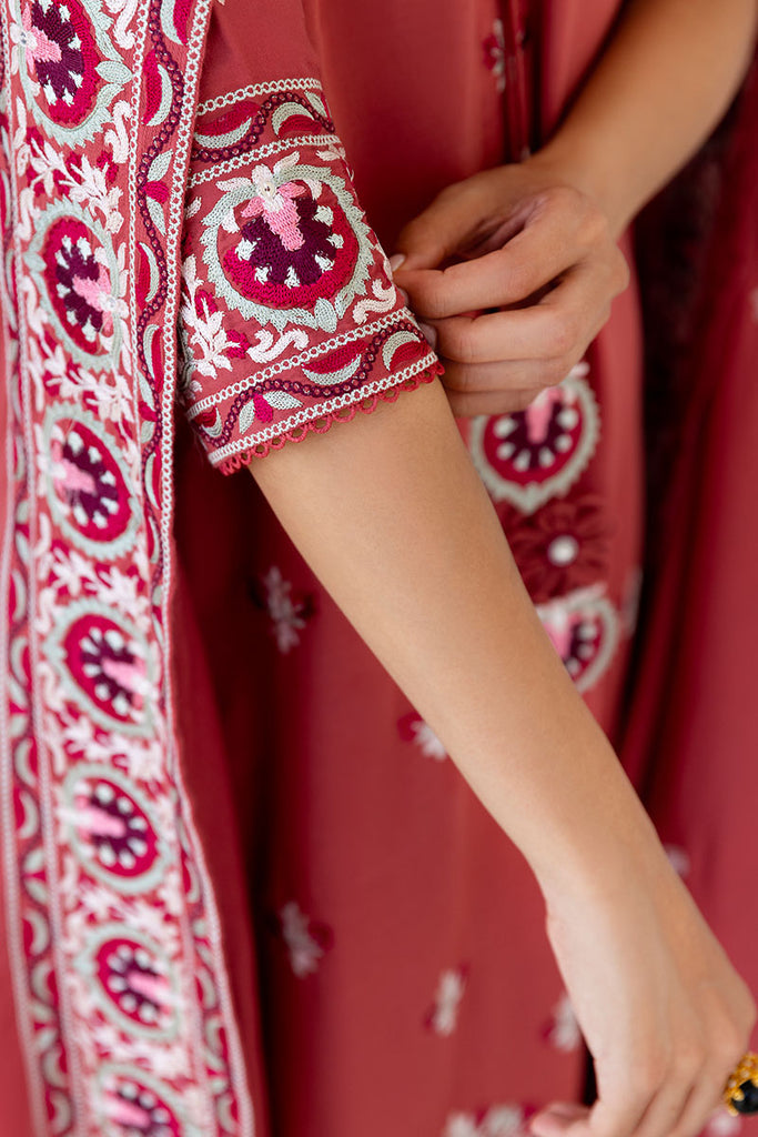 Cross Stitch | Cotton Satin 25 |  DUSTY SUNSET - by Libasekhas UK - Registered Vendor of : Cross Stitch - 100% Original Designer Dress
