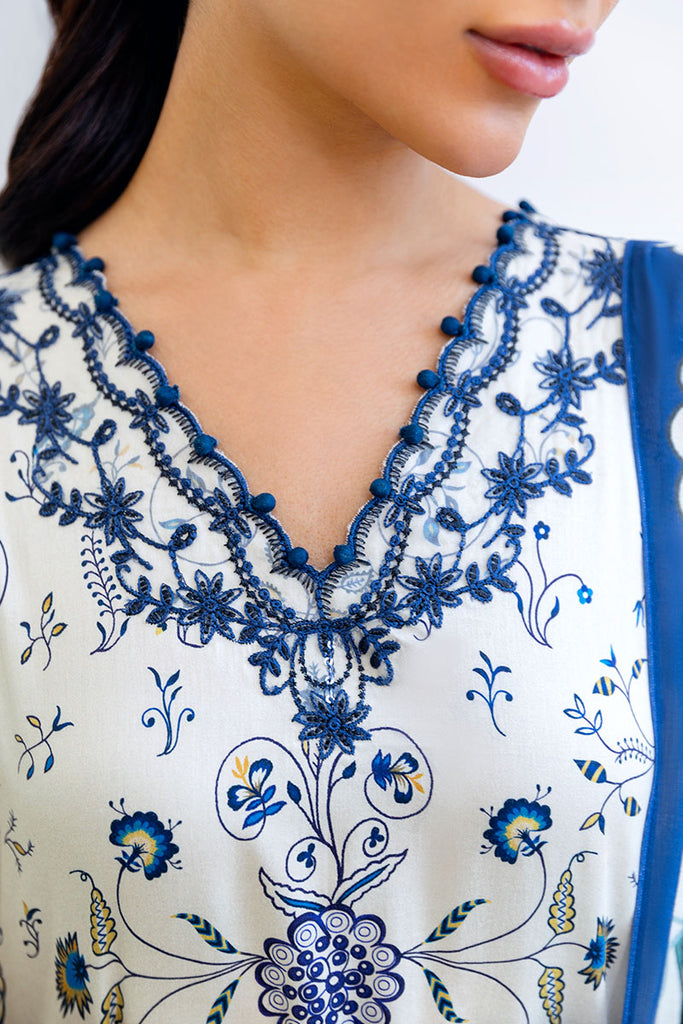 Cross Stitch | Cotton Satin 25 | IVORY ORCHID - by Libasekhas UK - Registered Vendor of : Cross Stitch - 100% Original Designer Dress