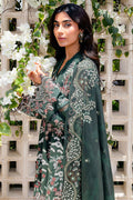 Cross Stitch | Cotton Satin 25 | GREEN ORNATE - by Libasekhas UK - Registered Vendor of : Cross Stitch - 100% Original Designer Dress