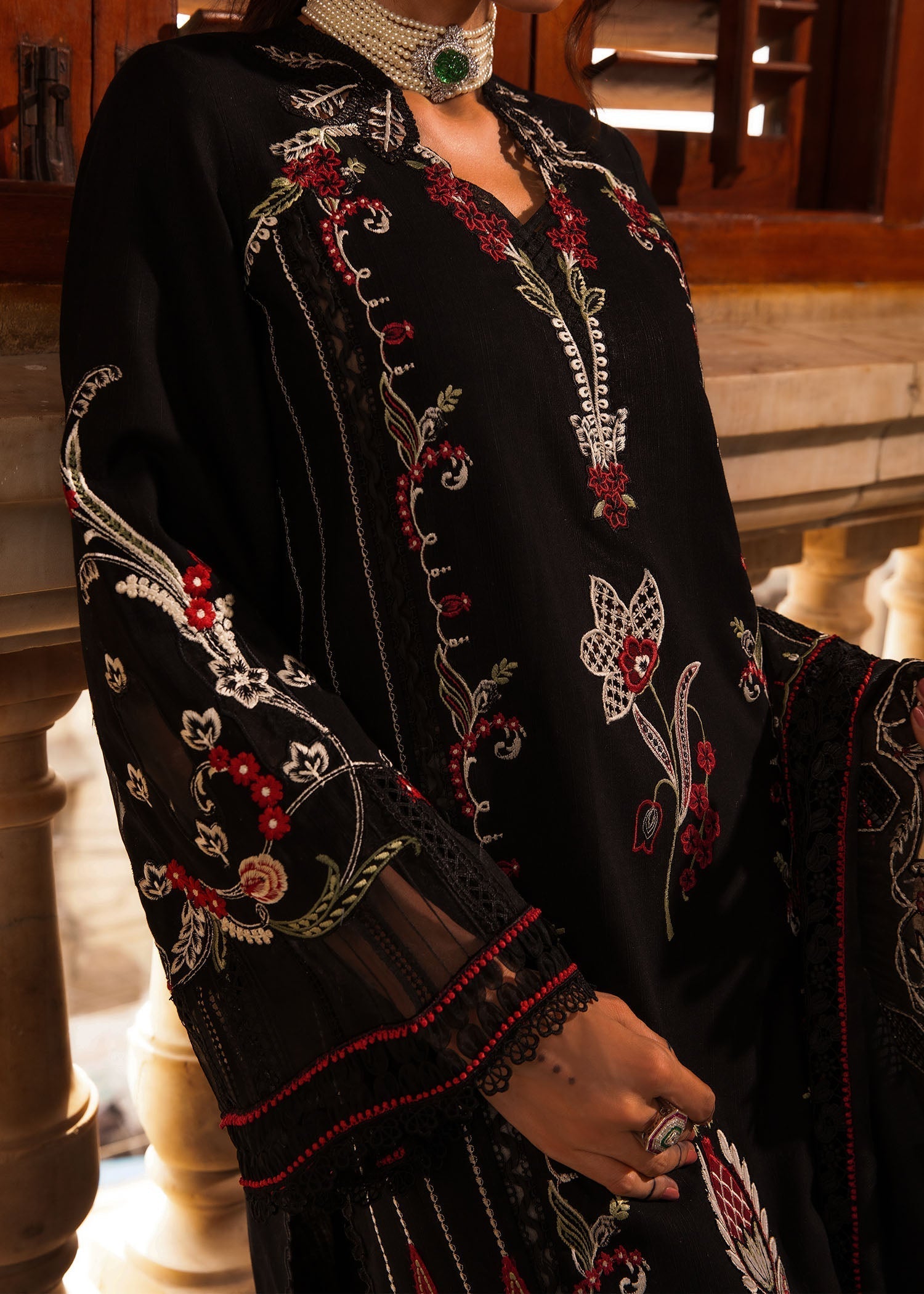 Crimson | Aaleen Winter 24 | Meenakari - Libasekhas