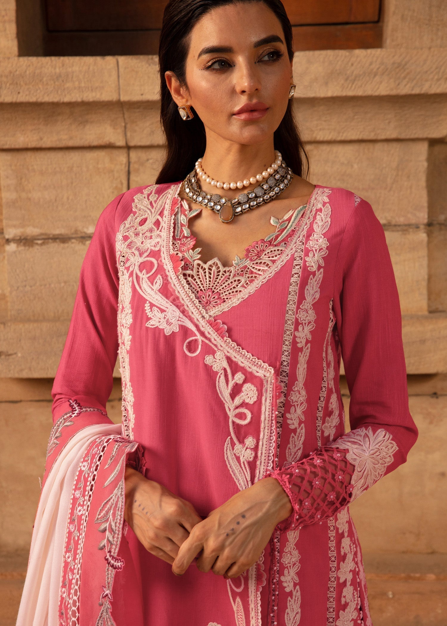 Crimson | Aaleen Winter 24 | Phulon ki Dastaan - by - Libasekhas UK - Registered Vendor of : Crimson - 100% Original Designer Dresss