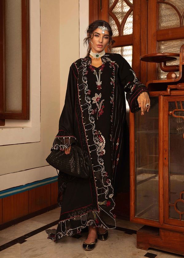 Crimson | Aaleen Winter 24 | Meenakari - by - Libasekhas UK - Registered Vendor of : Crimson - 100% Original Designer Dresss