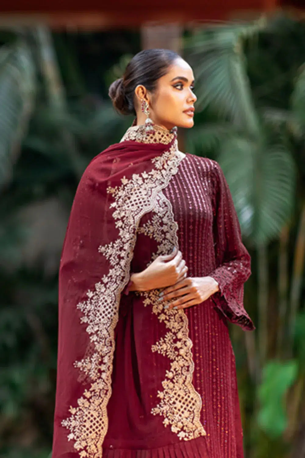 Azure | Embroidered Formals | Crimnson Rush - by - Libasekhas UK - Registered Vendor of : Azure - 100% Original Designer Dresss