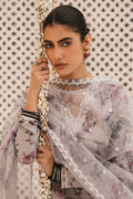 Cross Stitch | Eid Collection | PERIWINKLE PEARL - by - Libasekhas UK - Registered Vendor of : Cross Stitch - 100% Original Designer Dresss