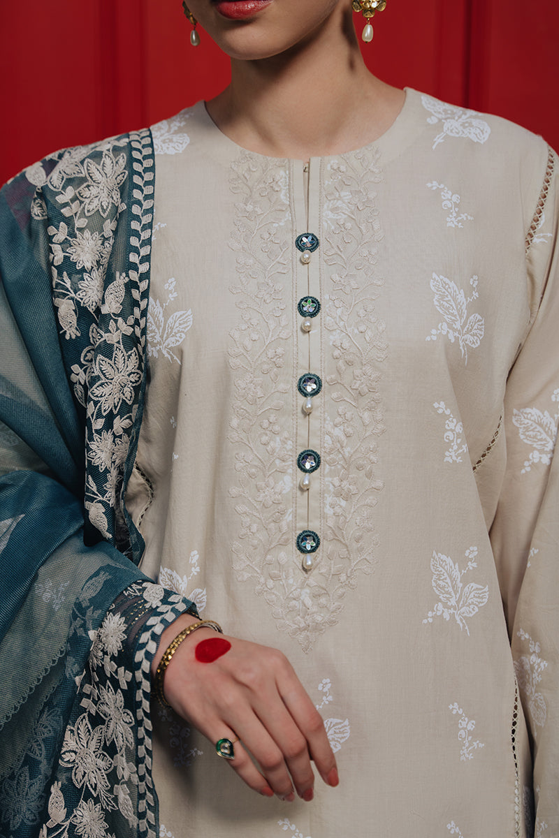 Cross Stitch | Eid Collection | DESERT SAGE - by - Libasekhas UK - Registered Vendor of : Cross Stitch - 100% Original Designer Dresss