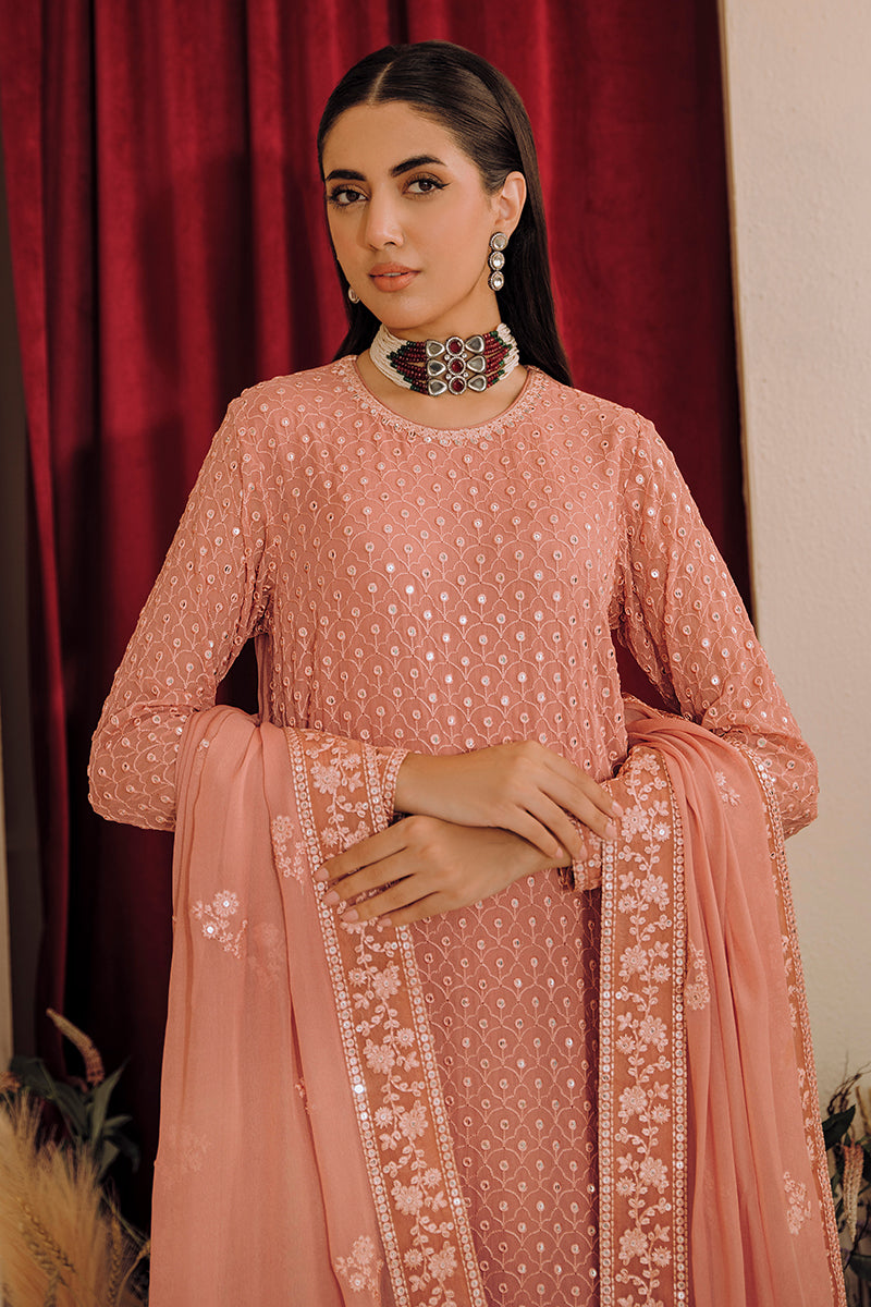 Cross Stitch | Eid Collection | CAMEO BROWN - by - Libasekhas UK - Registered Vendor of : Cross Stitch - 100% Original Designer Dresss