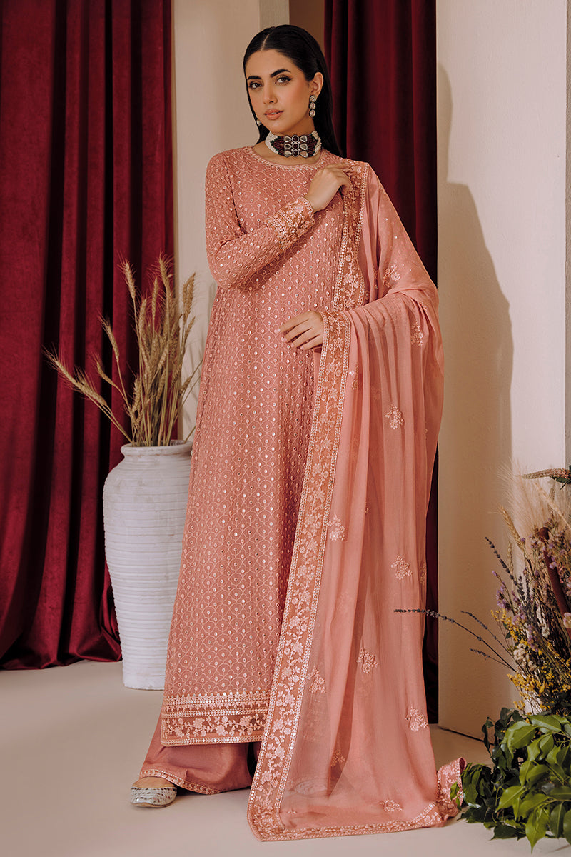 Cross Stitch | Eid Collection | CAMEO BROWN - by - Libasekhas UK - Registered Vendor of : Cross Stitch - 100% Original Designer Dresss