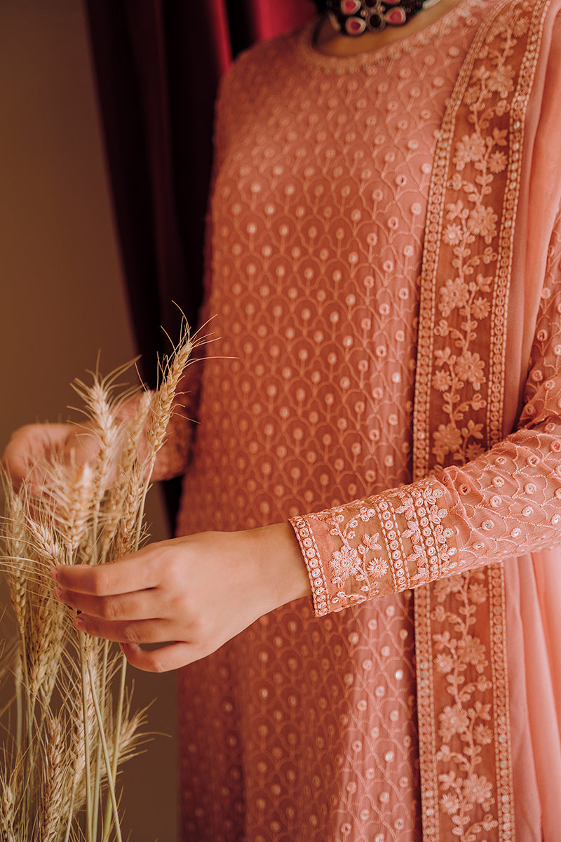 Cross Stitch | Eid Collection | CAMEO BROWN - by - Libasekhas UK - Registered Vendor of : Cross Stitch - 100% Original Designer Dresss