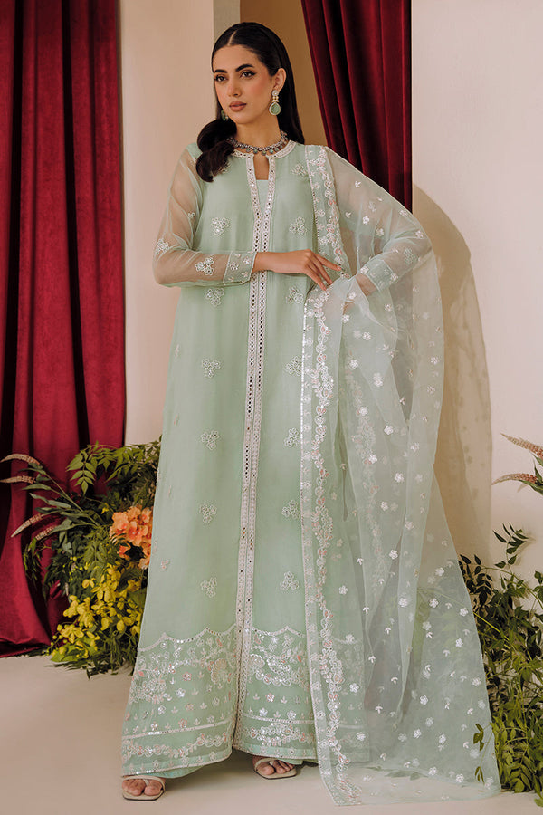 Cross Stitch | Eid Collection | MINTY GLAZE - by - Libasekhas UK - Registered Vendor of : Cross Stitch - 100% Original Designer Dresss