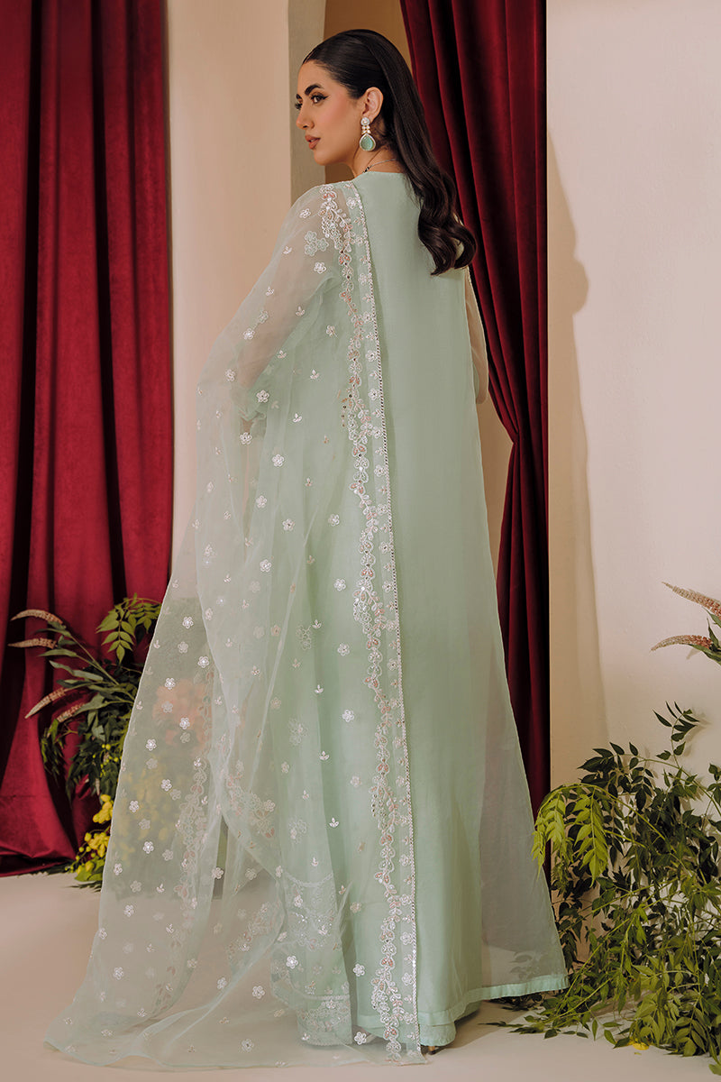Cross Stitch | Eid Collection | MINTY GLAZE - by - Libasekhas UK - Registered Vendor of : Cross Stitch - 100% Original Designer Dresss