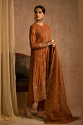 Cross Stitch | Eid Collection | AMBER GOLD - by - Libasekhas UK - Registered Vendor of : Cross Stitch - 100% Original Designer Dresss