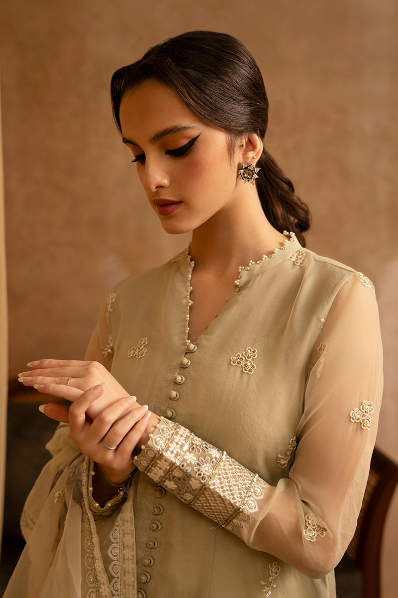 Cross Stitch | Eid Collection | ISLAND FOSSIL - by - Libasekhas UK - Registered Vendor of : Cross Stitch - 100% Original Designer Dresss