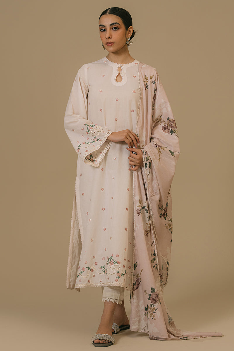 Cross Stitch | Eid Collection | TENDER BLUSH - by - Libasekhas UK - Registered Vendor of : Cross Stitch - 100% Original Designer Dresss