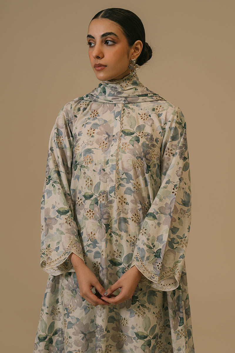 Cross Stitch | Eid Collection | TROPICAL VIOLET - by - Libasekhas UK - Registered Vendor of : Cross Stitch - 100% Original Designer Dresss