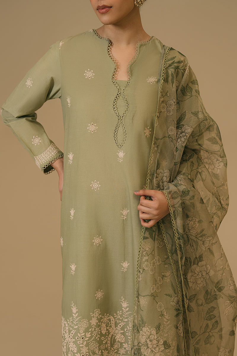 Cross Stitch | Eid Collection | OLIVE VISTA - by - Libasekhas UK - Registered Vendor of : Cross Stitch - 100% Original Designer Dresss