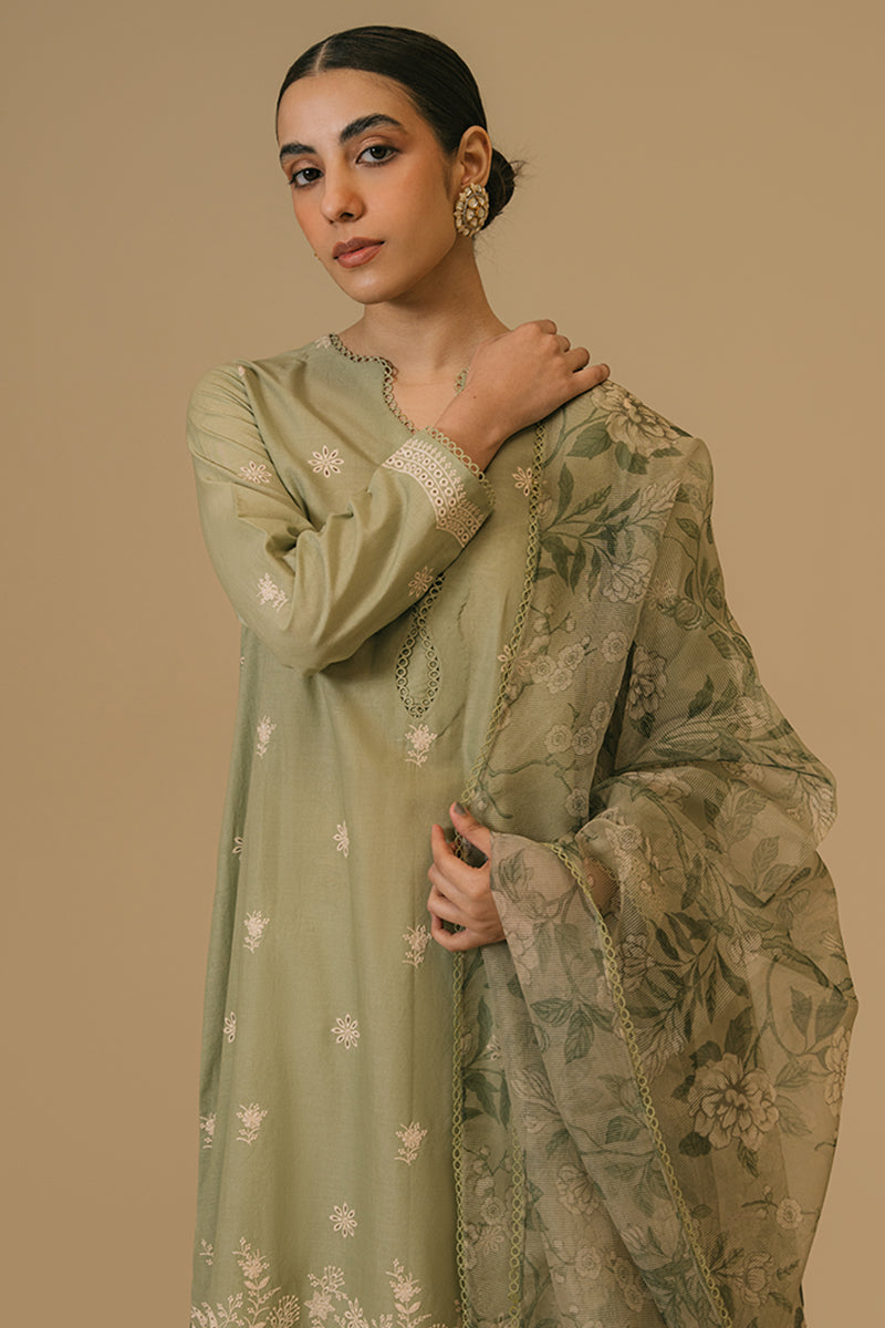 Cross Stitch | Eid Collection | OLIVE VISTA - by - Libasekhas UK - Registered Vendor of : Cross Stitch - 100% Original Designer Dresss