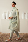 Cross Stitch | Eid Collection | GREEN MIST - by - Libasekhas UK - Registered Vendor of : Cross Stitch - 100% Original Designer Dresss