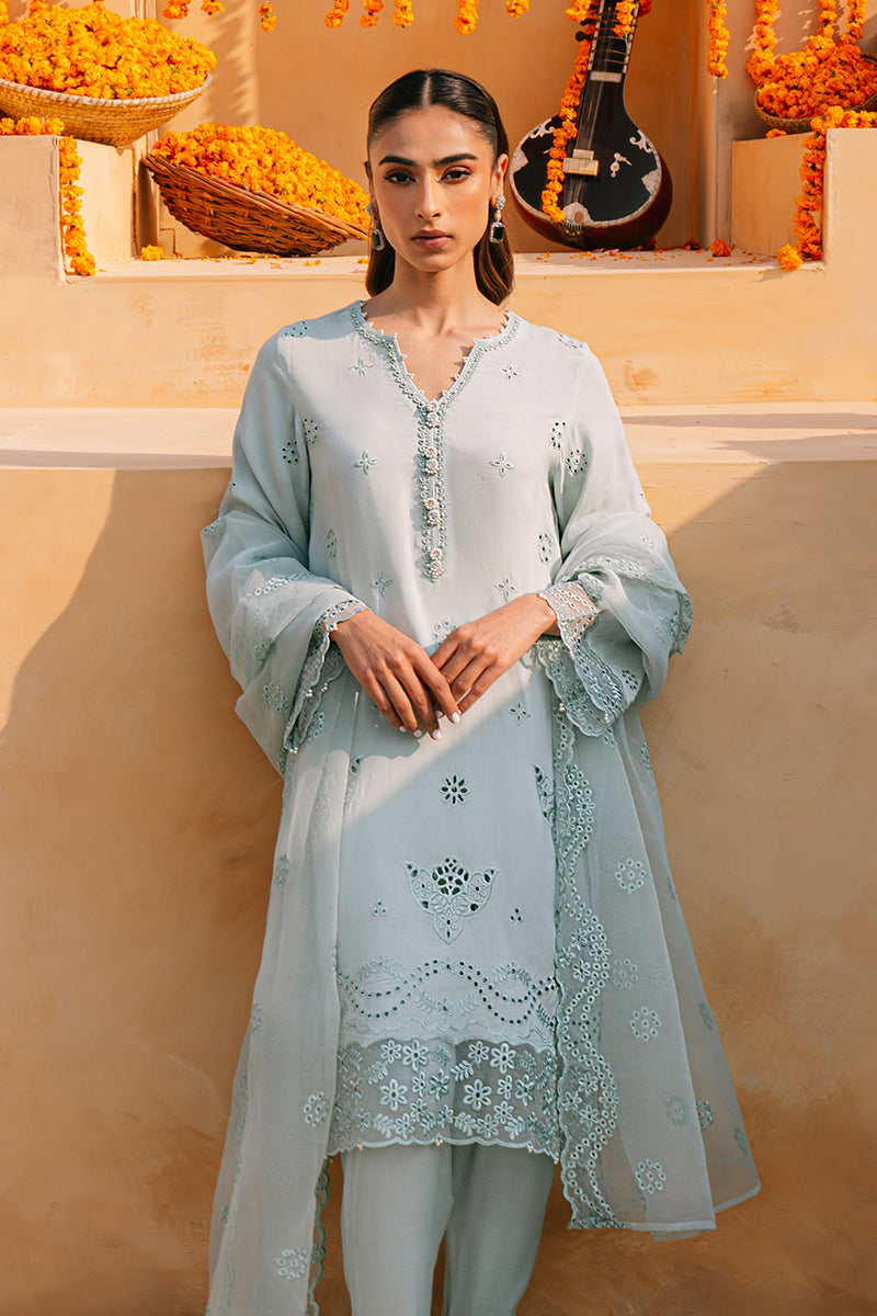 Cross Stitch | Eid Collection | CLOUD BURST - by - Libasekhas UK - Registered Vendor of : Cross Stitch - 100% Original Designer Dresss
