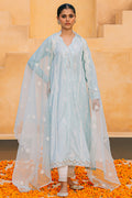 Cross Stitch | Eid Collection | SAFFRON SEA - by - Libasekhas UK - Registered Vendor of : Cross Stitch - 100% Original Designer Dresss