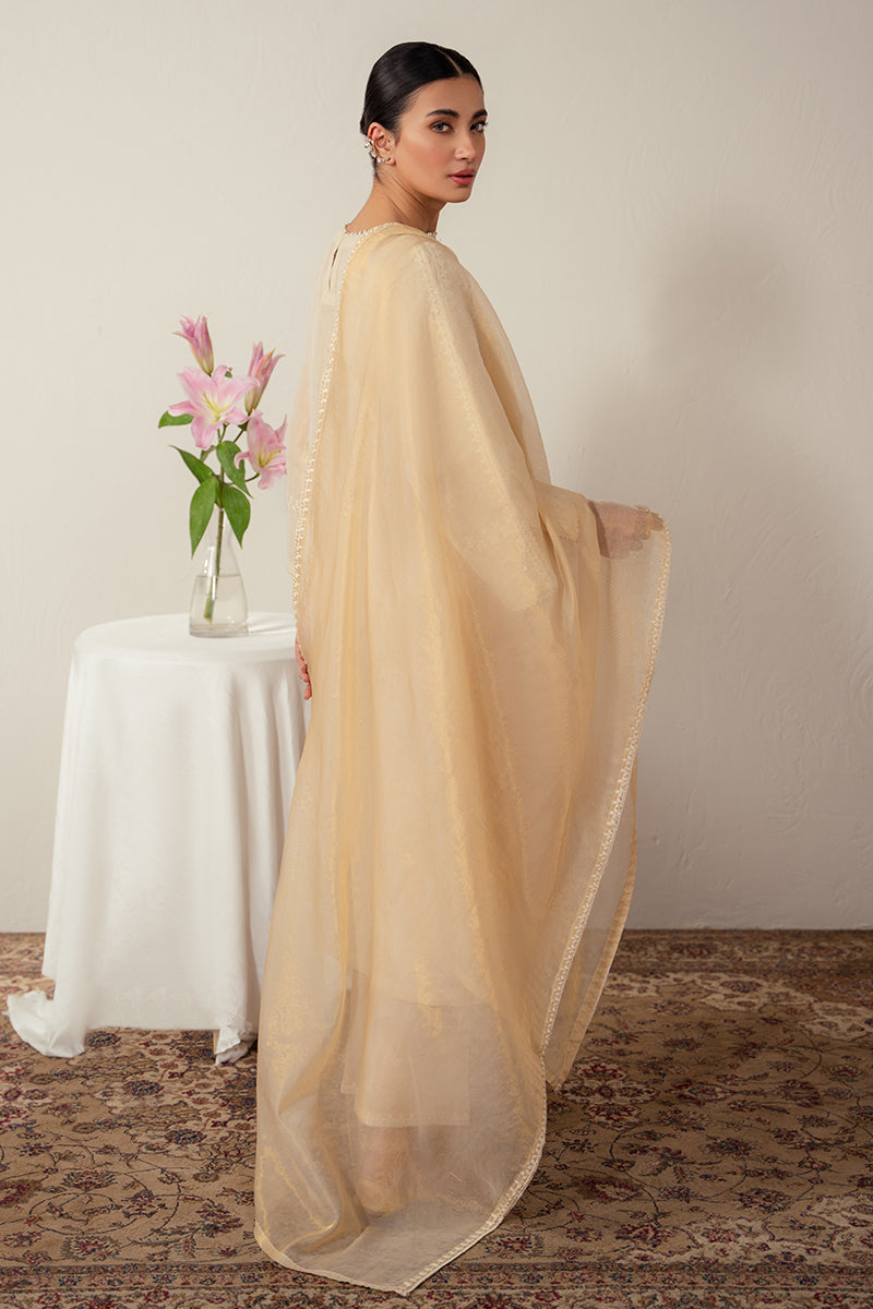 Cross Stitch | Eid Collection | PEARLED IVORY - by - Libasekhas UK - Registered Vendor of : Cross Stitch - 100% Original Designer Dresss